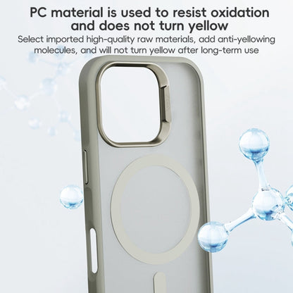 Pour iPhone 16 Plus ZGA Coque de téléphone hybride givrée PC TPU Magsafe (Bleu)