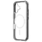 Pour iPhone 16 Plus ZGA Coque de téléphone hybride en TPU PC Magsafe antichoc colorée (noir)