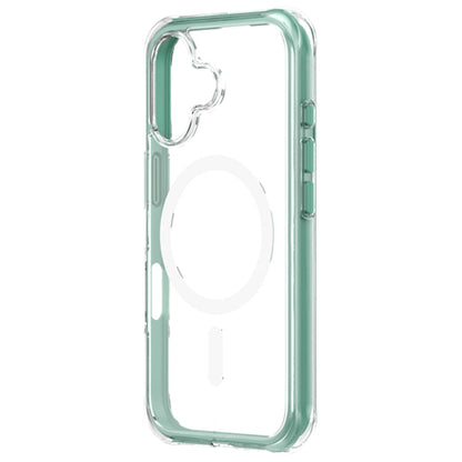 For iPhone 16 ZGA Colorful Airbag Magsafe PC Hybrid TPU Phone Case(Green)