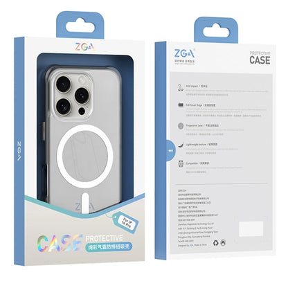 For iPhone 16 Plus ZGA Colorful Airbag Magsafe PC Hybrid TPU Phone Case(Blue)