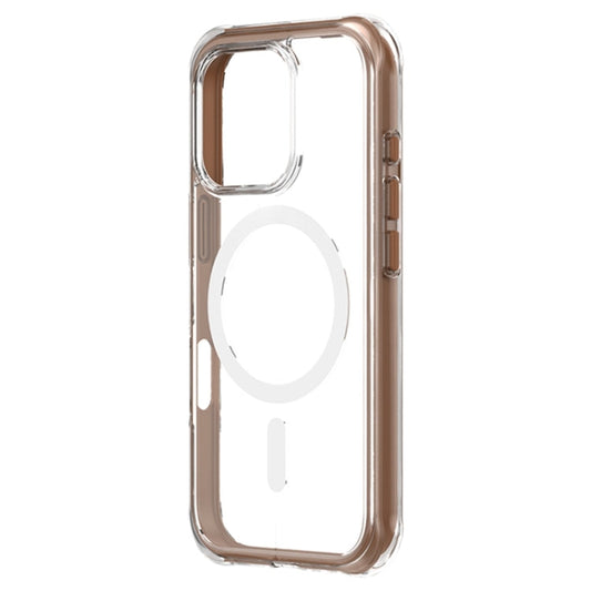 For iPhone 16 Pro ZGA Colorful Airbag Magsafe PC Hybrid TPU Phone Case(Gold)