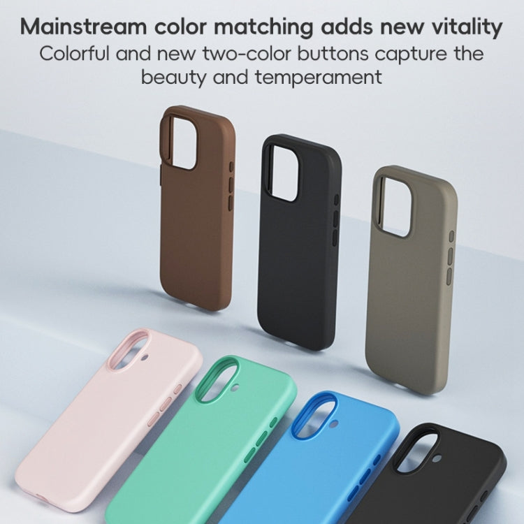 For iPhone 16 Pro Max ZGA Colorful Liquid Silicone Magsafe Phone Case(Black)
