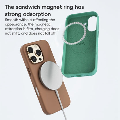 For iPhone 16 Plus ZGA Colorful Liquid Silicone Magsafe Phone Case(Pink)