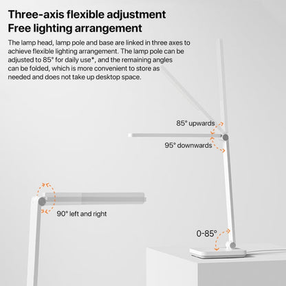 Original Xiaomi Mijia LED Desk Lamp 2 Lite Anti Blue-ray Three Levels Brightness, US Plug(White)