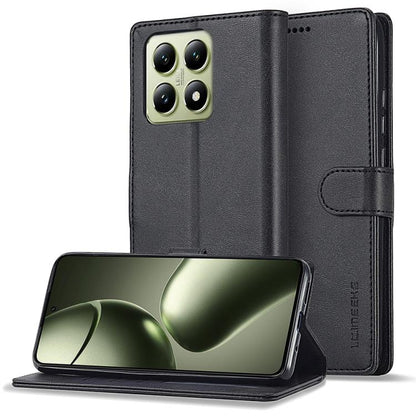 For Xiaomi 14T LC.IMEEKE Calf Texture Leather Phone Case(Black)