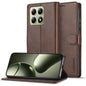 For Xiaomi 14T LC.IMEEKE Calf Texture Leather Phone Case(Coffee)