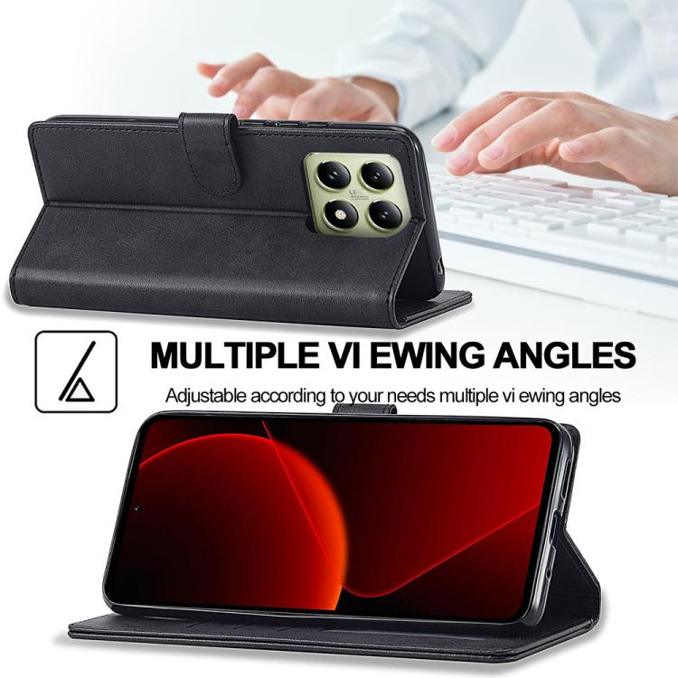 For Xiaomi 14T Pro LC.IMEEKE Calf Texture Leather Phone Case(Black)