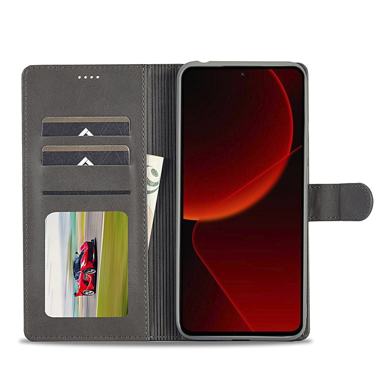 For Xiaomi 14T Pro LC.IMEEKE Calf Texture Leather Phone Case(Grey)