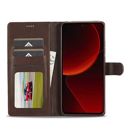 For Xiaomi 14T Pro LC.IMEEKE Calf Texture Leather Phone Case(Coffee)
