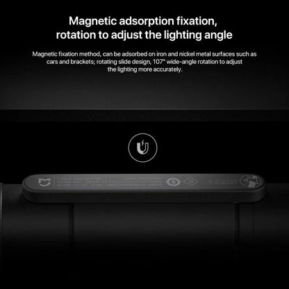 Original Xiaomi Mijia Multifunctional Flashlight 1000LM IPX4 with Side Light(Black)