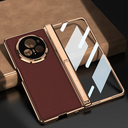 For Honor Magic V3 GKK Integrated Magnetic Fold Hinge Leather Shockproof Phone Case(Silver)