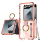 For Samsung Galaxy Z Flip6 / Flip7 FE GKK Airbag Protective Phone Case with Ring & Pen(Pink)