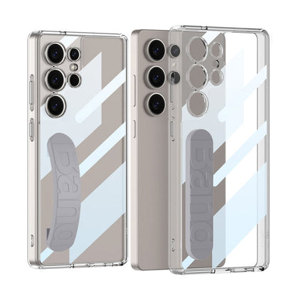Pour Samsung Galaxy S25 Ultra 5G GKK Étui de téléphone en silicone avec dragonne (gris)