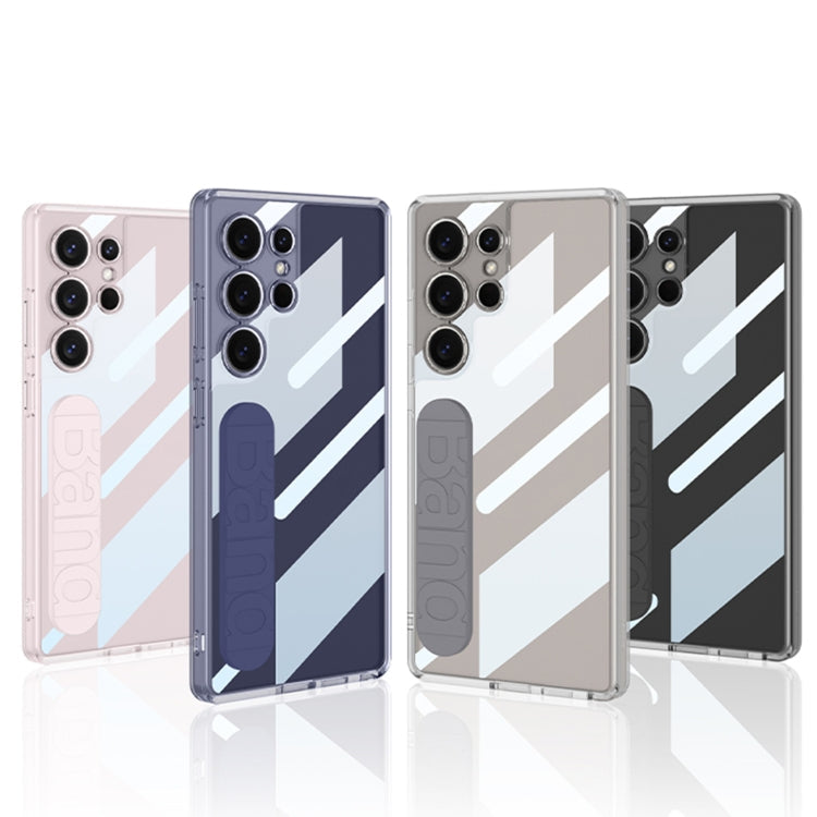 Pour Samsung Galaxy S25 Ultra 5G GKK Étui de téléphone en silicone avec dragonne (gris)