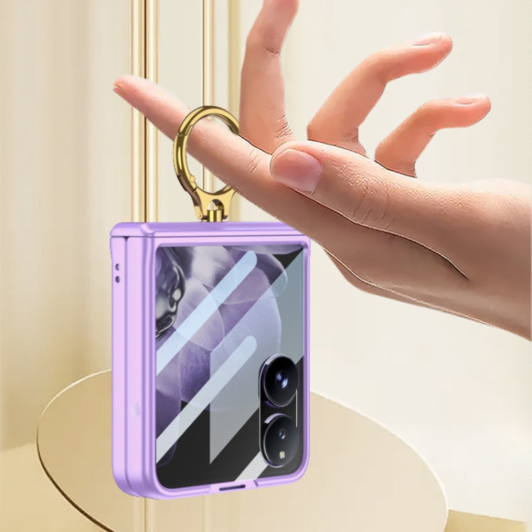 Pour Xiaomi Mix Flip GKK Étui à clapet à charnière magnétique intégré avec support anneau (Noir)