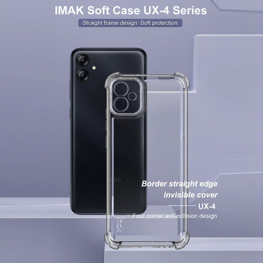 For Samsung Galaxy A04e 4G IMAK UX-4 Series Four-corner Shockproof Phone Case(Transparent)