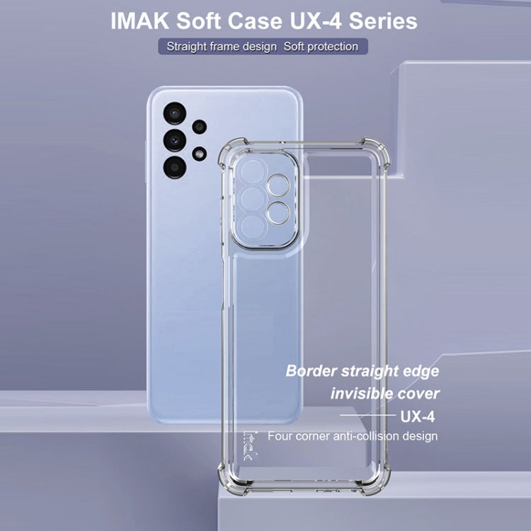 For Samsung Galaxy A13 4G IMAK UX-4 Series Four-corner Shockproof Phone Case(Transparent)