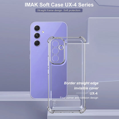 Pour Samsung Galaxy A54 5G IMAK UX-4 Series Coque de téléphone antichoc à quatre coins (Transparent)