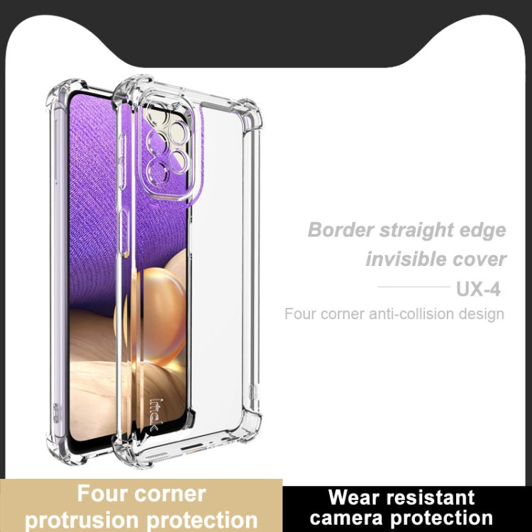 Pour Samsung Galaxy A32 5G Étui de téléphone antichoc à quatre coins de la série IMAK UX-4 (transparent)