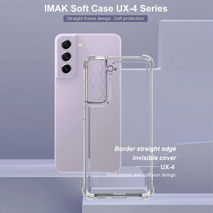 For Samsung Galaxy S21 FE 5G IMAK UX-4 Series Four-corner Shockproof Phone Case(Transparent)