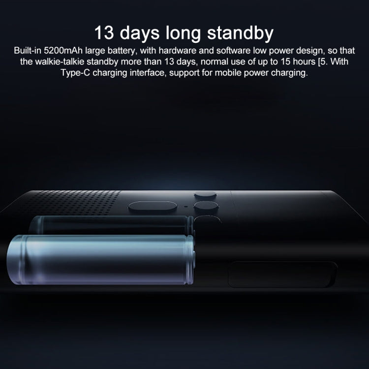 Talkie-walkie Xiaomi étanche IP65 UV double bande 2 (noir)