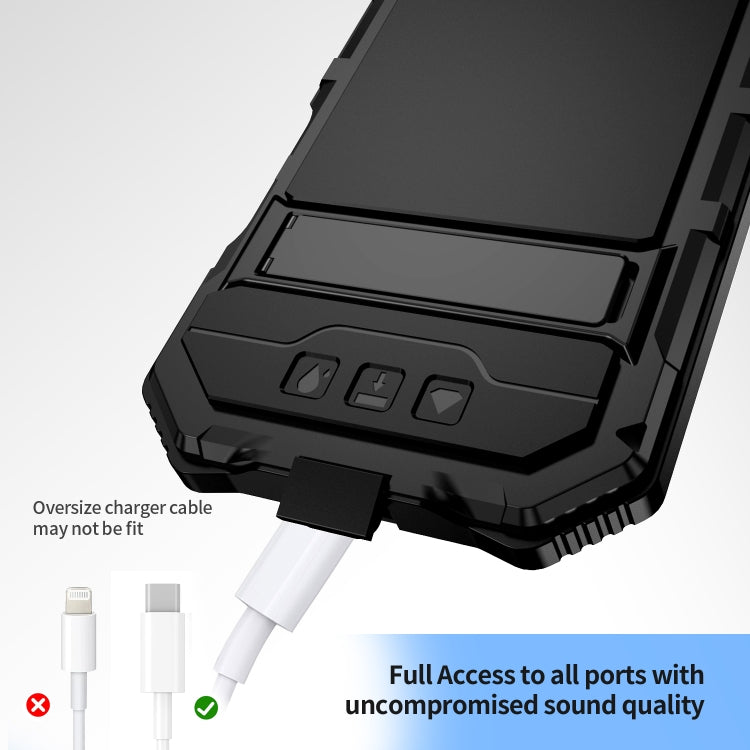 Pour iPhone 16 Plus R-JUST Étui de téléphone étanche à vie, anti-poussière, antichoc (noir)