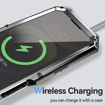 Pour iPhone 16 Plus R-JUST Étui de Téléphone Étanche à la Poussière et aux Chocs (Argent)