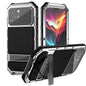 For iPhone 15 Pro Max R-JUST Life Waterproof Dustproof Shockproof Holder Phone Case(Silver)