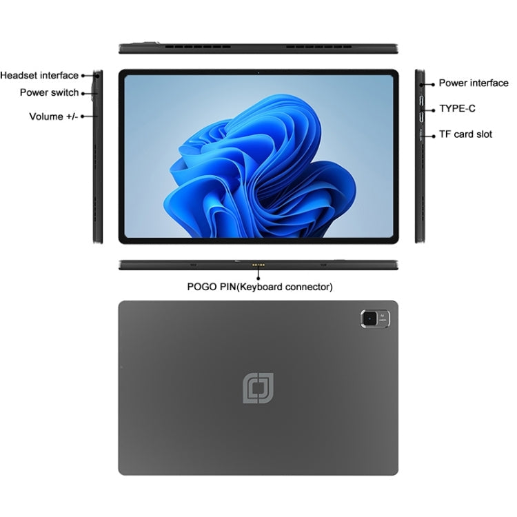 Tablette PC Jumper EZpad V12 Pro, 12 Go+256 Go, sans clavier, 12 pouces, Windows 11 Home, Intel Alder Lake N95 Quad Core (prise US)