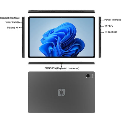 Jumper EZpad V12 Pro Tablet PC, 12 Go + 256 Go, sans clavier, 12 pouces Windows 11 Home OS Intel Alder Lake N95 Quad Core (prise UE)