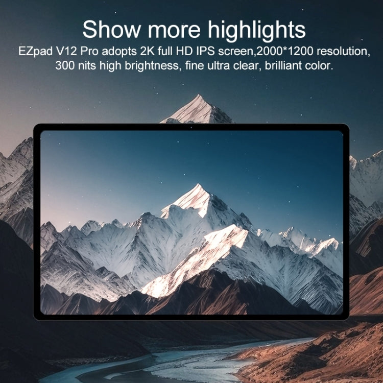 Tablette PC Jumper EZpad V12 Pro, 12 Go+256 Go, sans clavier, 12 pouces, Windows 11 Home, Intel Alder Lake N95 Quad Core (prise US)