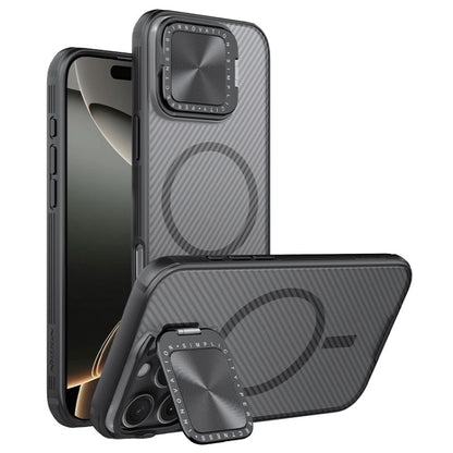 For iPhone 16 Pro NILLKIN CamShield Prop MagSafe Magnetic Translucent PC Phone Case(Black)