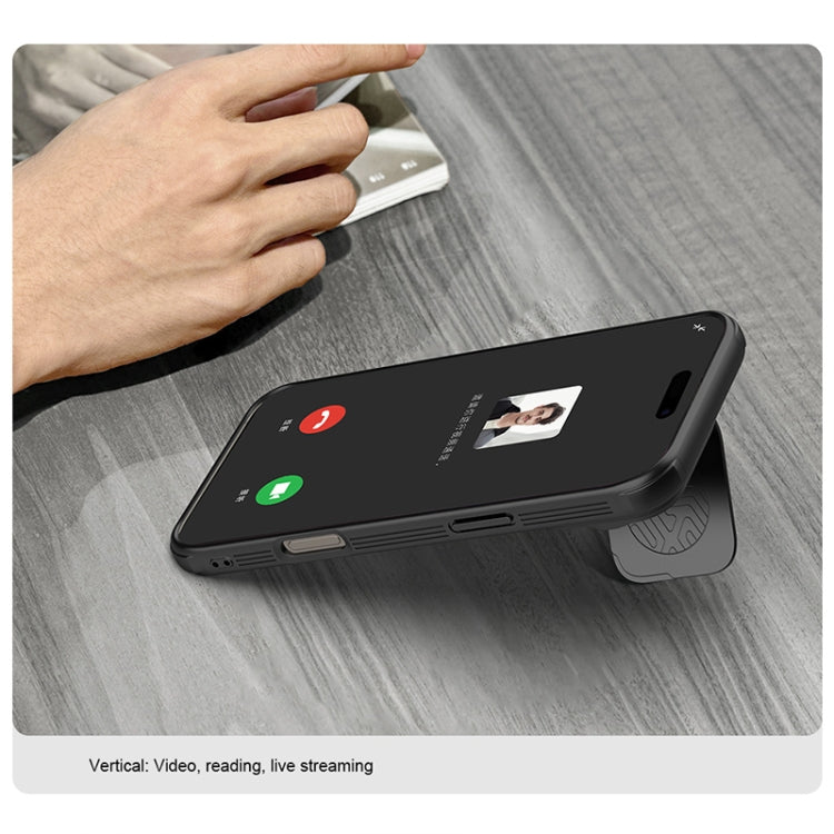 For iPhone 16 Pro NILLKIN CamShield Prop MagSafe Magnetic Translucent PC Phone Case(Black)