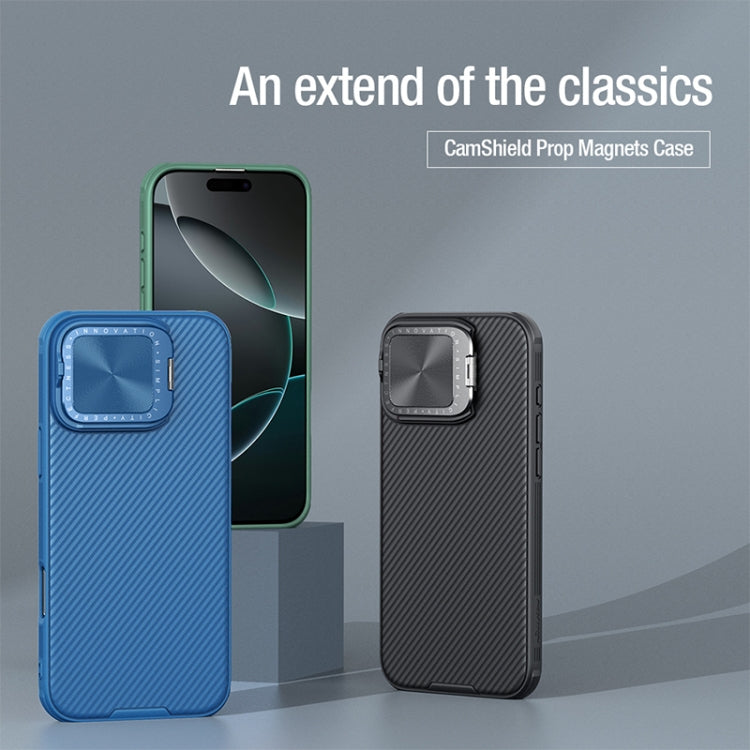 For iPhone 16 Pro NILLKIN CamShield Prop MagSafe Magnetic PC Phone Case(Blue)
