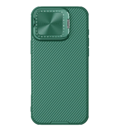 For iPhone 16 Pro NILLKIN Black Mirror Prop CD Texture Mirror Phone Case(Green)