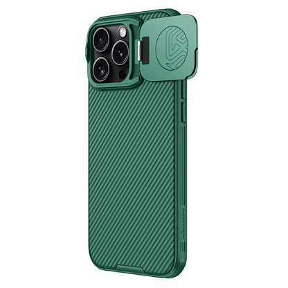 For iPhone 16 Pro NILLKIN Black Mirror Prop CD Texture Mirror Phone Case(Green)