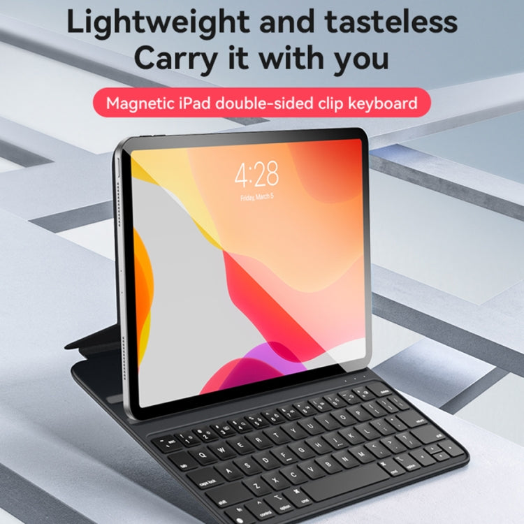 Pour iPad 10e génération 10,9 2022 Yesido Étui-clavier magnétique en cuir double face (Noir)