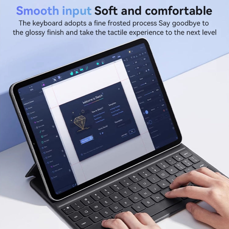 Pour iPad 10e génération 10,9 2022 Yesido Étui-clavier magnétique en cuir double face (Noir)