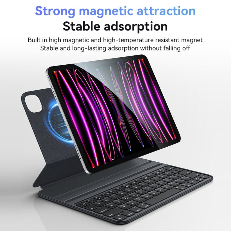 For iPad Pro 11 2022 / Air 10.9 2022 Yesido Dual-sided Clip Magnetic Keyboard Leather Case(Black)