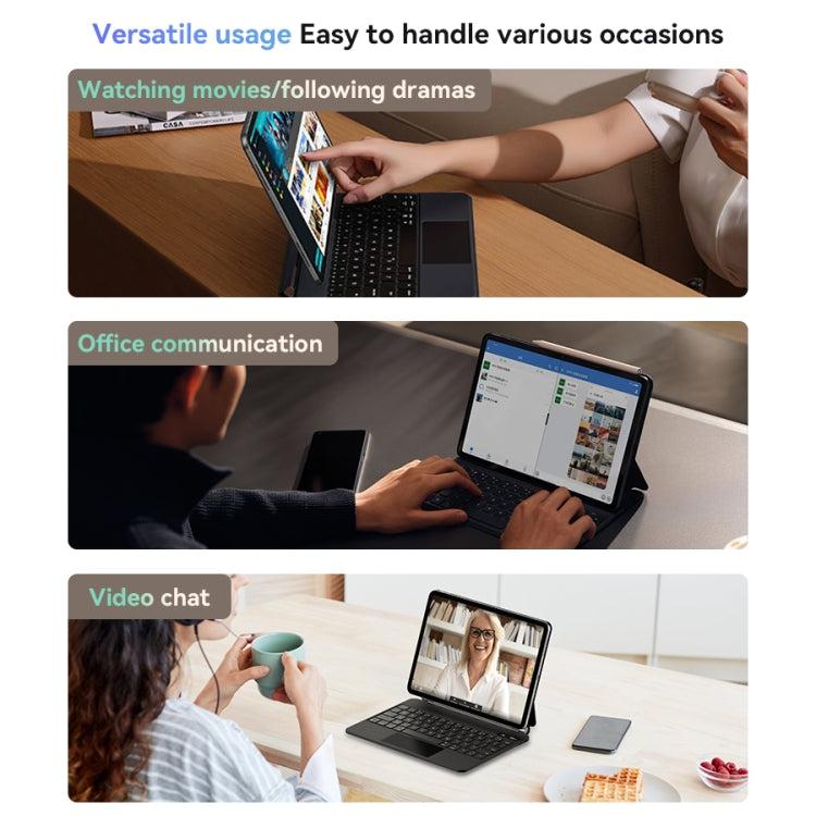For iPad Pro 11 2022 / Air 10.9 2022 Yesido Dual-sided Clip Magnetic Keyboard Leather Case(Black)