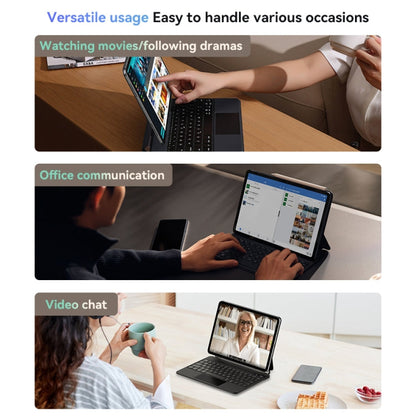 For iPad Pro 11 2022 / Air 10.9 2022 Yesido Dual-sided Clip Magnetic Keyboard Leather Case(Black)