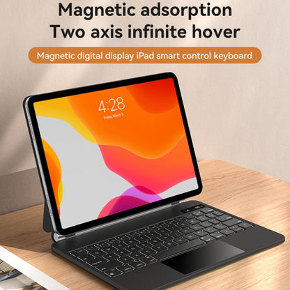 Pour iPad 10e génération 10,9 2022 Yesido Étui en cuir avec clavier magnétique et affichage numérique à clip double face (Noir)