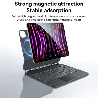Pour iPad 10e génération 10,9 2022 Yesido Étui en cuir avec clavier magnétique et affichage numérique à clip double face (Noir)