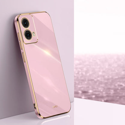 Pour Motorola Moto G85 Étui de téléphone en TPU électrolytique 6D à bords droits XINLI (Violet Cerise)