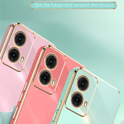Pour Motorola Moto G85 Étui de téléphone en TPU électrolytique 6D à bords droits XINLI (Violet Cerise)