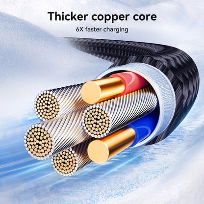 JOYROOM S-A42 Crystal Clear Series Fast Charging Data Cable, Type-C to Type-C Cable, Length: 1.2m(Black)