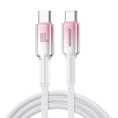 JOYROOM S-A42 Crystal Clear Series Fast Charging Data Cable, Type-C to Type-C Cable, Length: 1.2m(White)