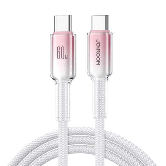 JOYROOM S-A42 Crystal Clear Series Fast Charging Data Cable, Type-C to Type-C Cable, Length: 1.2m(White)