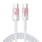 JOYROOM S-A42 Crystal Clear Series Fast Charging Data Cable, Type-C to Type-C Cable, Length: 1.2m(White)