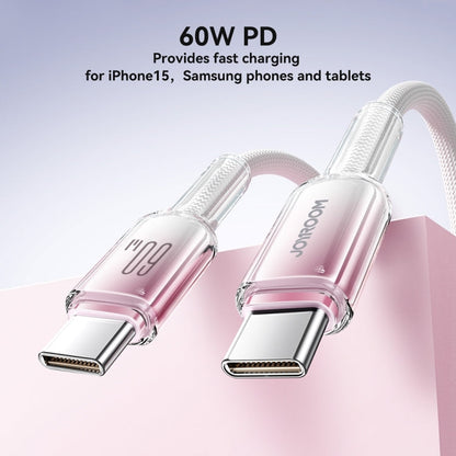 JOYROOM S-A42 Crystal Clear Series Fast Charging Data Cable, Type-C to Type-C Cable, Length: 1.2m(White)